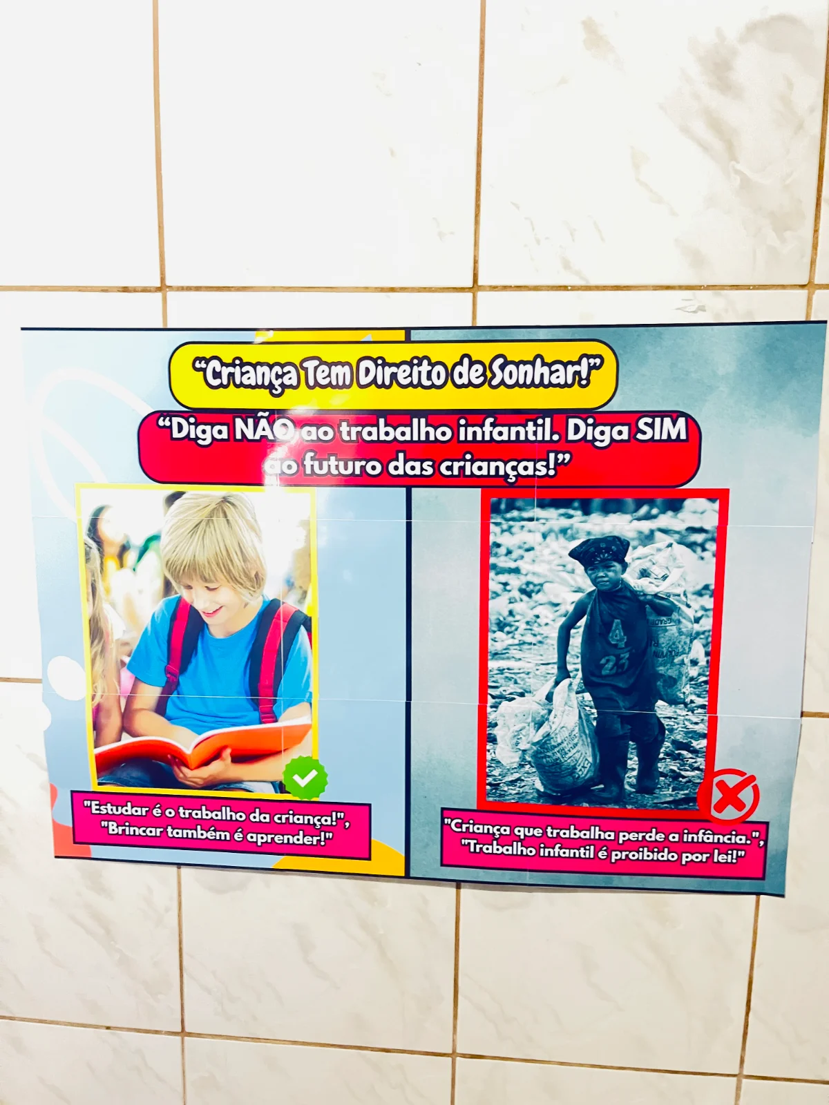 🎯 DIGA NÃO AO TRABALHO INFANTIL COM UM PAINEL QUE EDUCA E TRANSFORMA! — Alfabetização para Educação Infantil: 📌 Leve para…