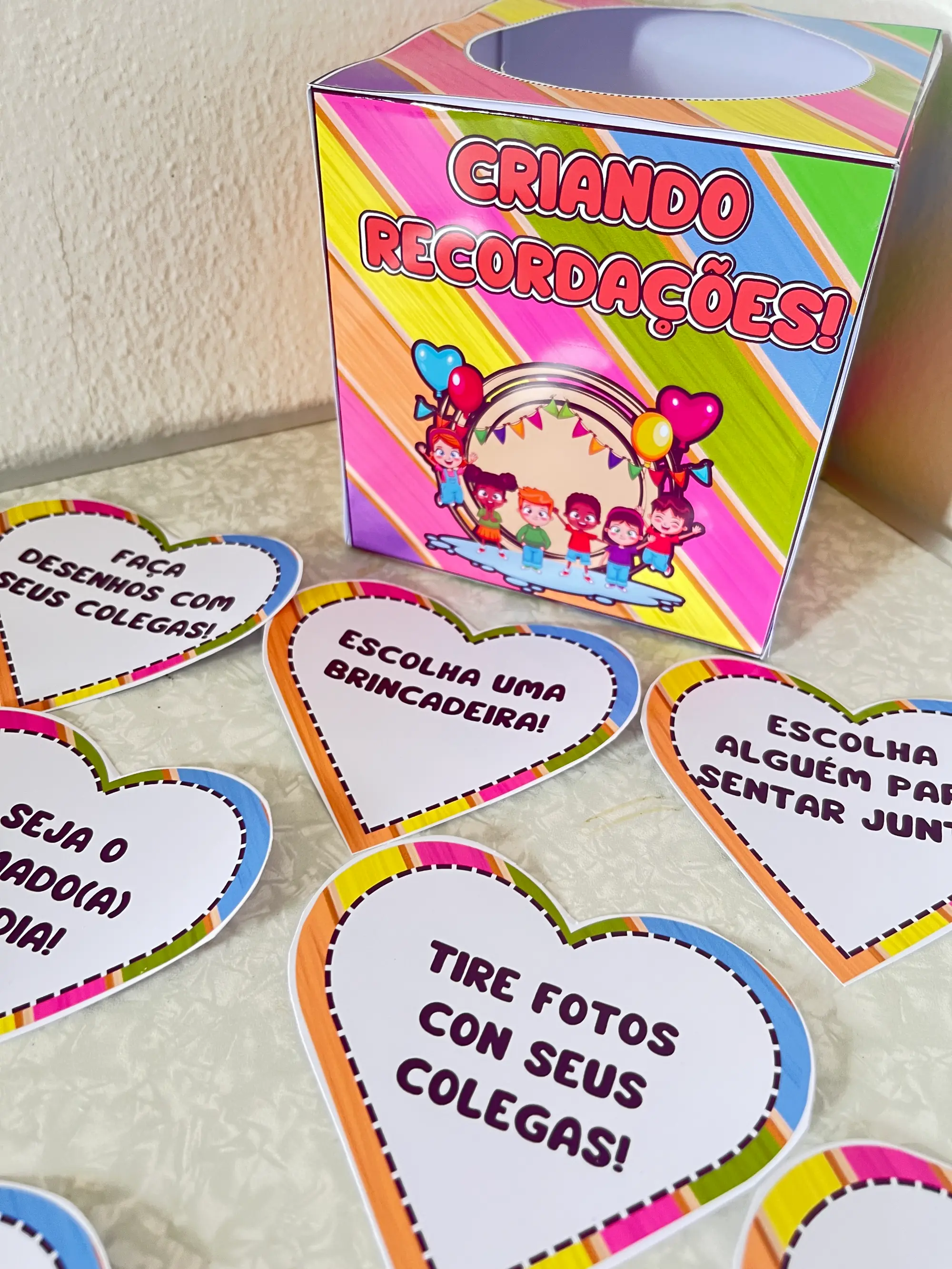 DINÂMICA DE FIM DE ANO – CAIXINHA DAS EMOÇÕES: CRIANDO Recordações — amostra 2: Dinâmica com 18 cards com desafios afetivos…