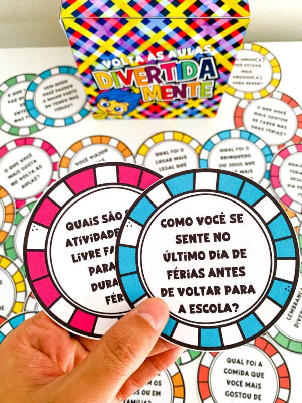 Dinâmica de volta às aulas: divertidamente – PDF para Imprimir — amostra 1: O que vem no material
