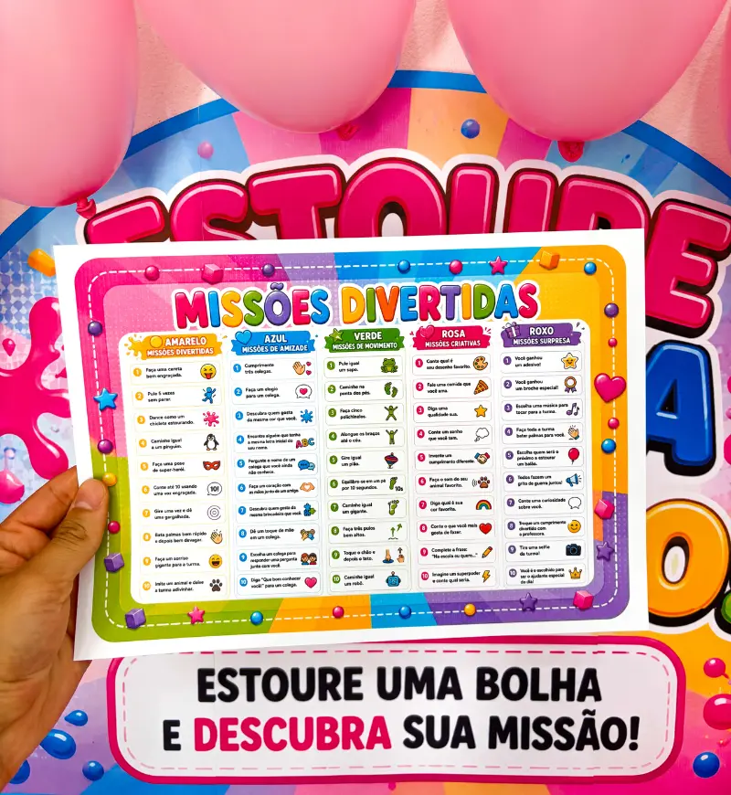 Dinâmica Estoure a Bolha: Kit em PDF para Volta às Aulas — amostra 5: Acolha a turma na volta às aulas com uma dinâmica…