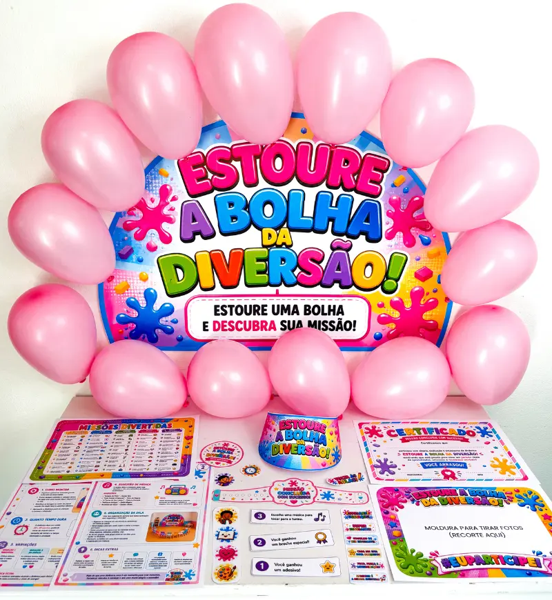 Dinâmica Estoure a Bolha: Kit em PDF para Volta às Aulas — capa do material