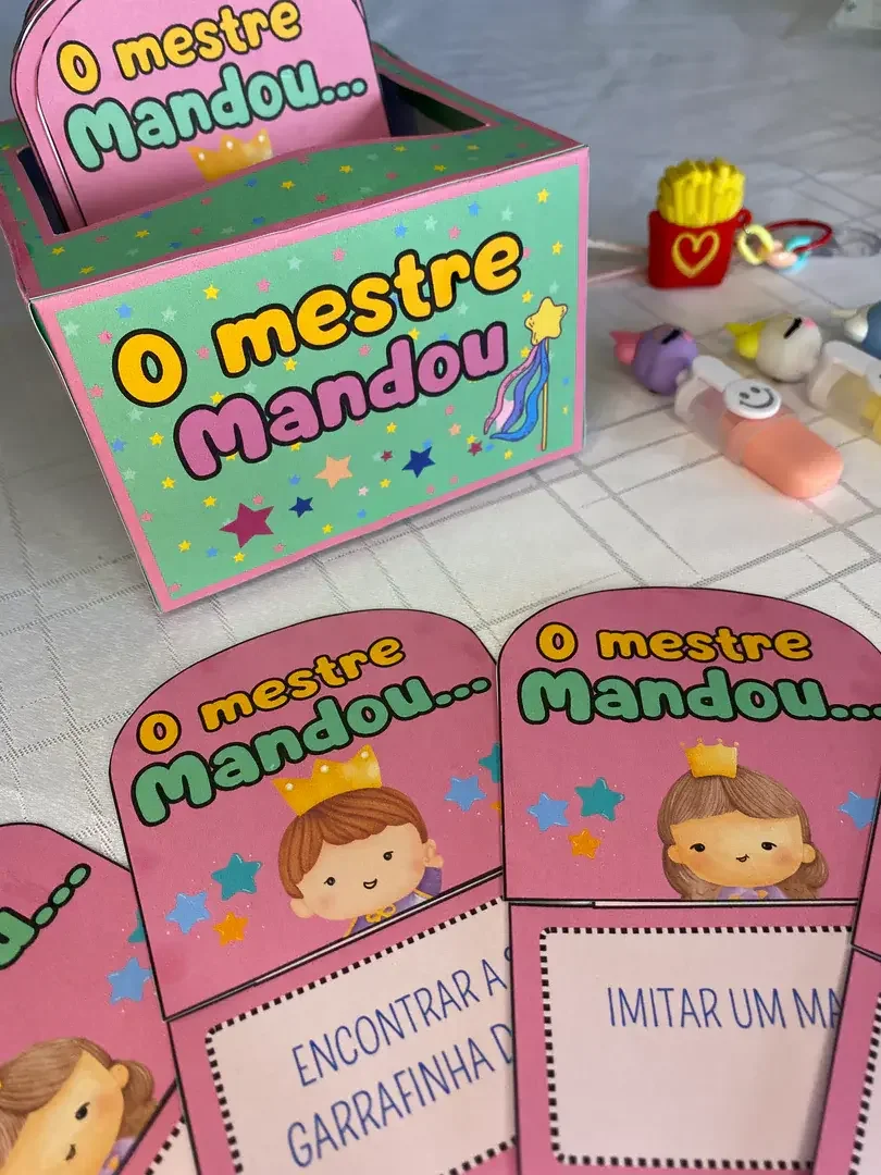 Dinâmica O Mestre Mandou na Caixa: 24 Desafios de Movimento e Atenção — Alfabetização para Educação Infantil: Dinâmica O…