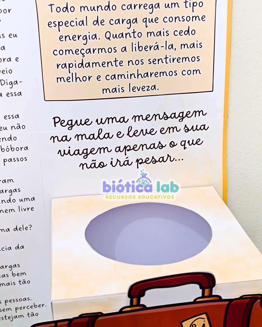 Dinâmica Setembro Amarelo - A mala de viagem — amostra 4: 🎗️ A Mala de Viagem – Setembro Amarelo 🎗️ Todos nós carregamos…
