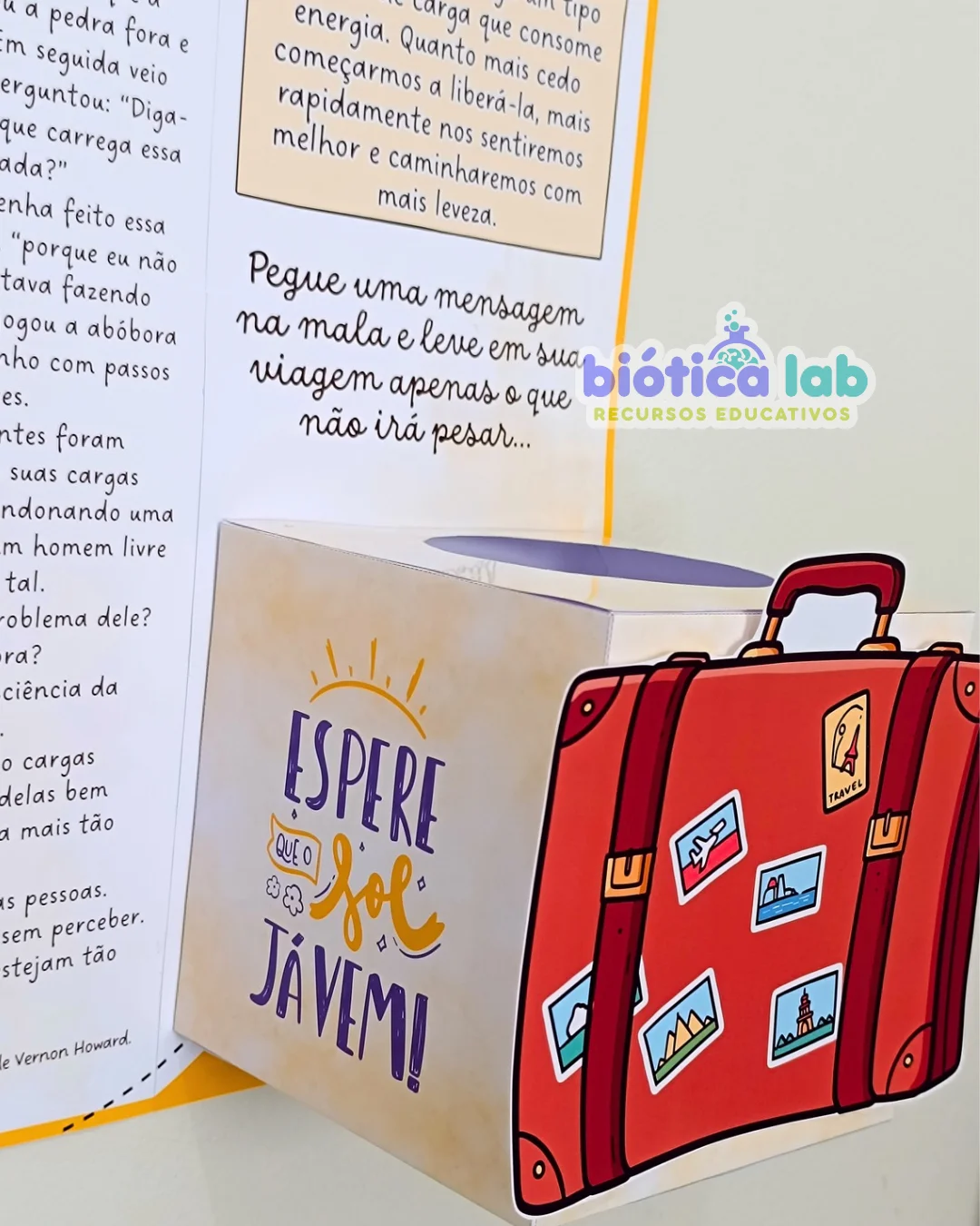 Dinâmica Setembro Amarelo - A mala de viagem — amostra 5: 🎗️ A Mala de Viagem – Setembro Amarelo 🎗️ Todos nós carregamos…