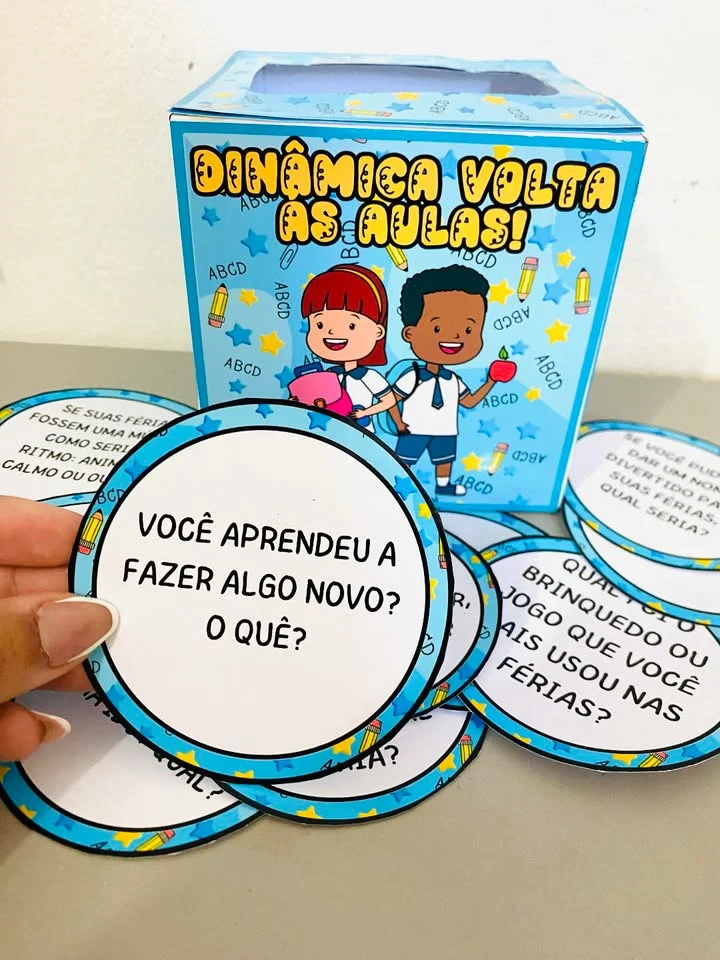 🎉✨ DINÂMICA VOLTA ÀS AULAS ✨🎉 - Arquivo em PDF — amostra 2: Transforme o retorno às aula em um momento leve, divertido e…