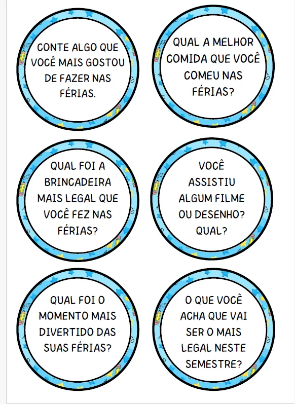🎉📚 DINÂMICA VOLTA ÀS AULAS – CONVERSAR E SE DIVERTIR! ✨ — amostra 1: A Dinâmica Volta às Aulas foi criada para ajudar os…