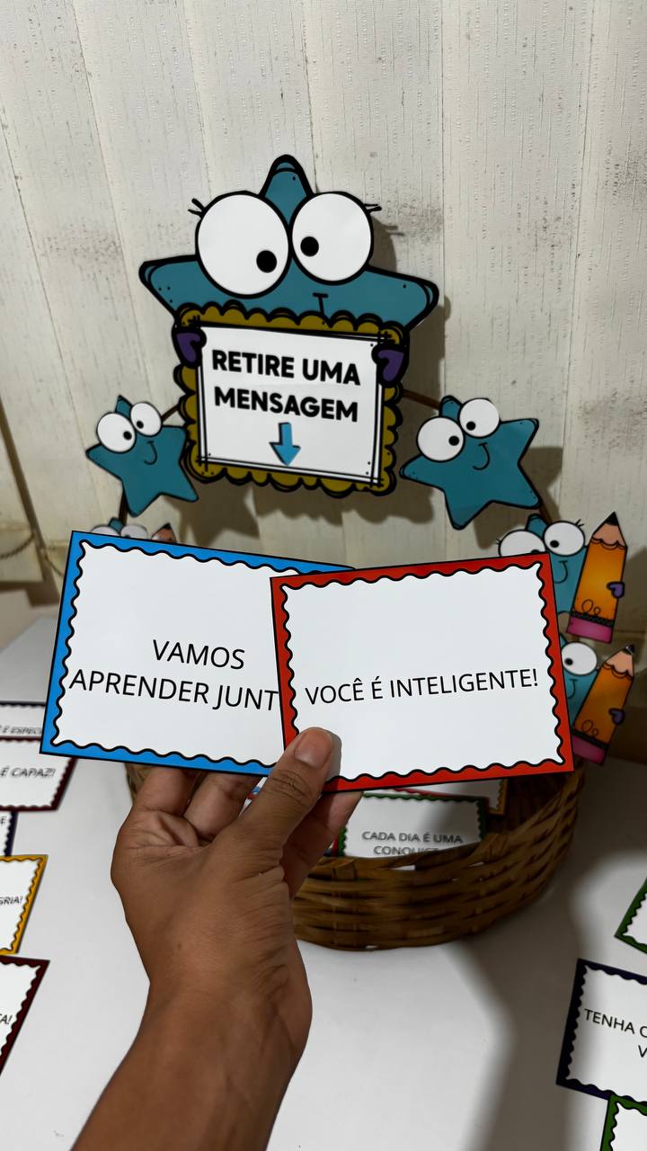 Dinâmica volta às aulas: “retire uma mensagem” – PDF para Imprimir — amostra 1: O que vem no material