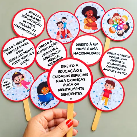 Direitos da Criança – Atividade Educativa — amostra 2: Material com 4 páginas sobre os direitos da criança para trabalhar…