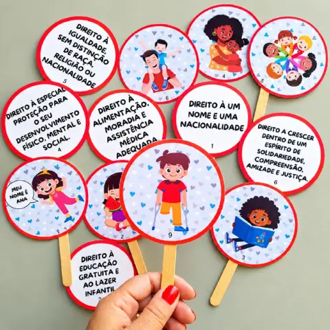 Direitos da Criança – Atividade Educativa — amostra 4: Material com 4 páginas sobre os direitos da criança para trabalhar…