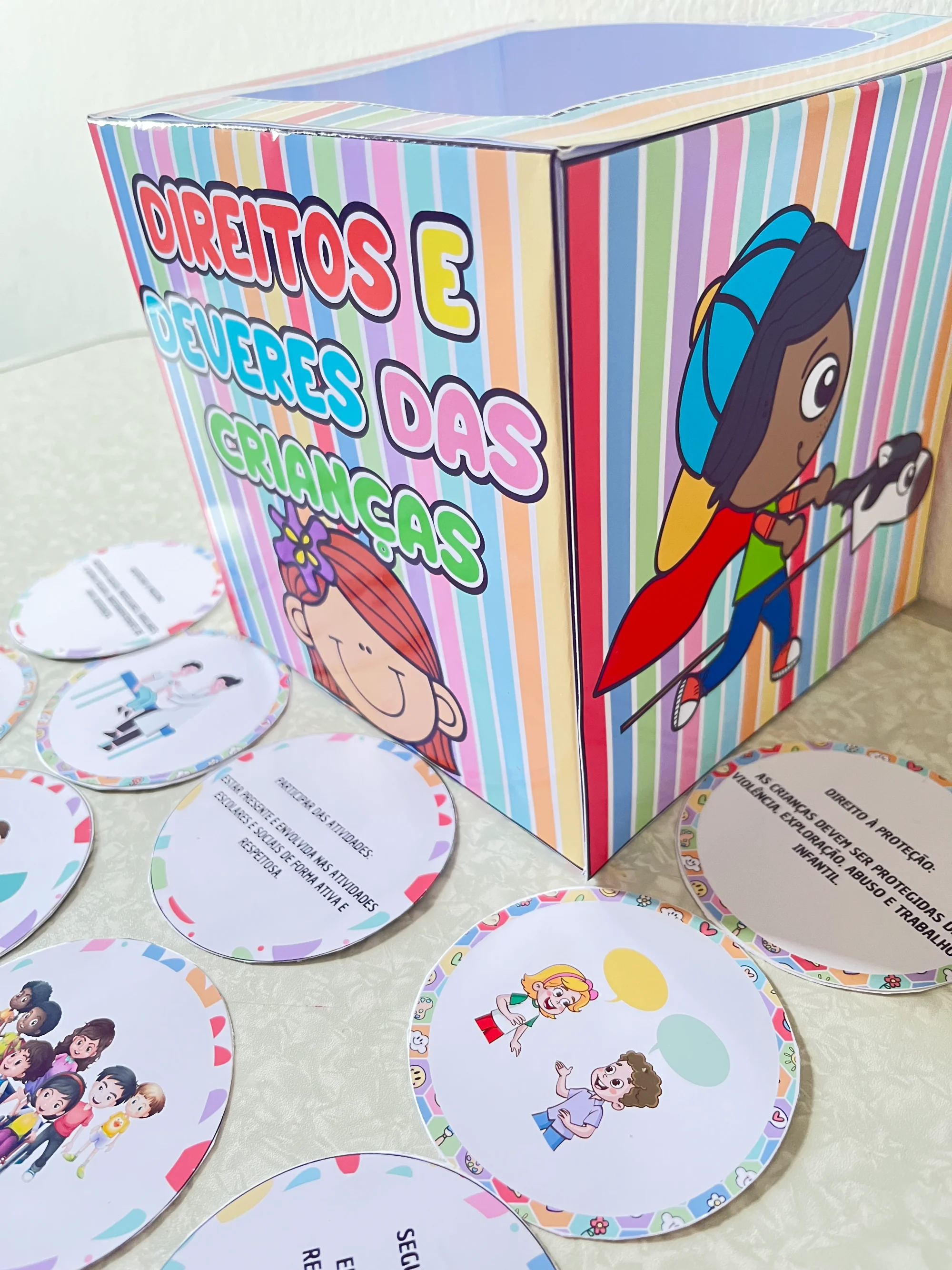 Direitos e Deveres das Crianças Jogo com frases e imagens — amostra 3: Material educativo para abordar direitos e deveres…