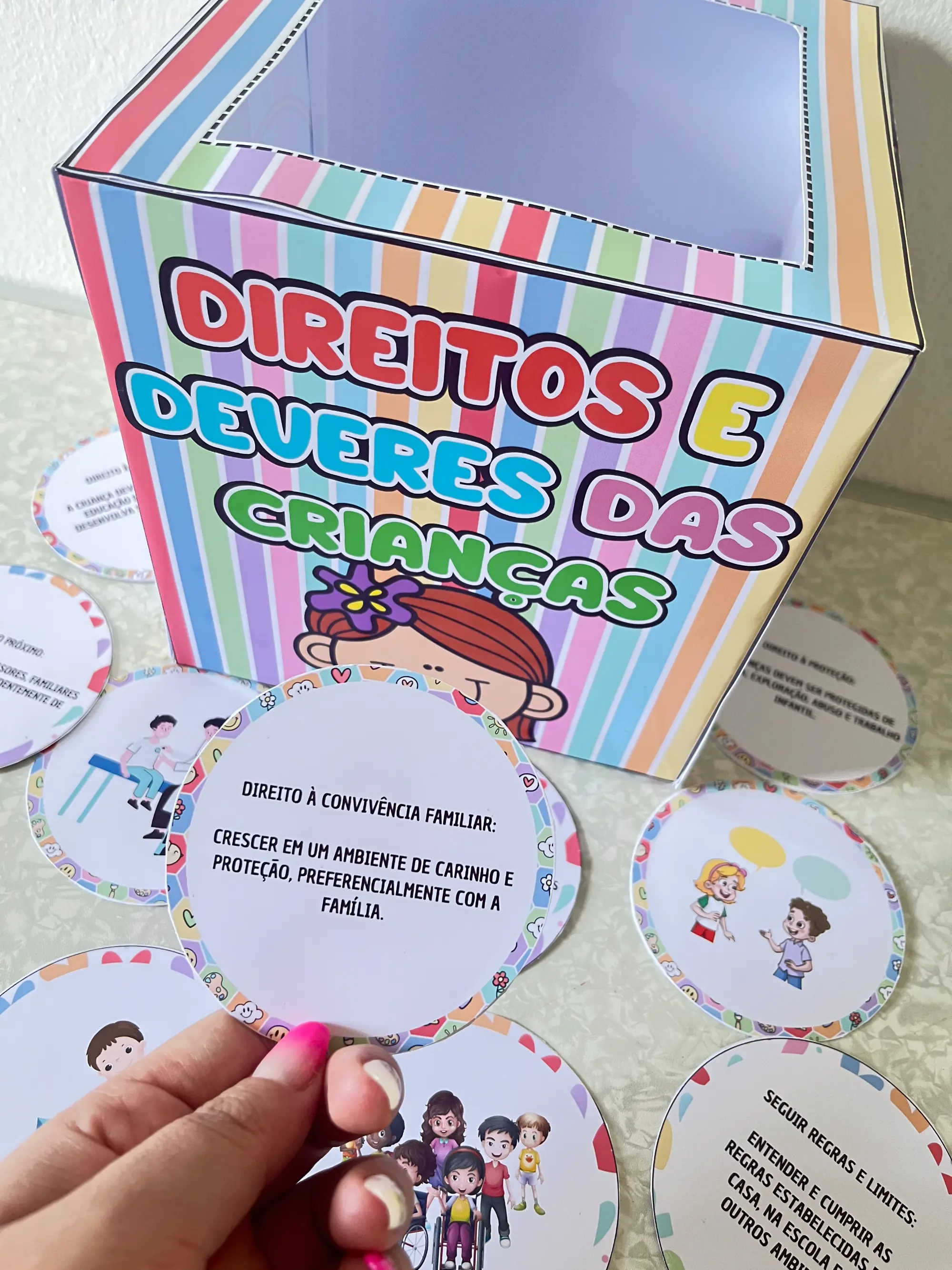 Direitos e Deveres das Crianças Jogo com frases e imagens — amostra 5: Material educativo para abordar direitos e deveres…