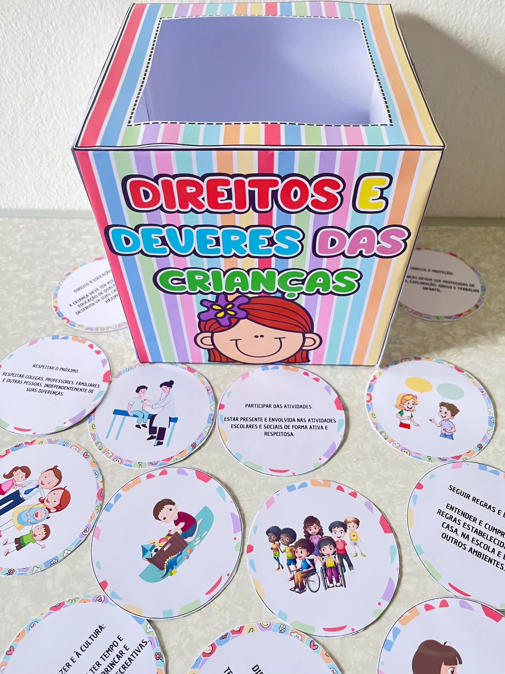 Direitos e Deveres das Crianças Jogo com frases e imagens — Jogos pedagógicos para Educação Infantil: Material educativo…