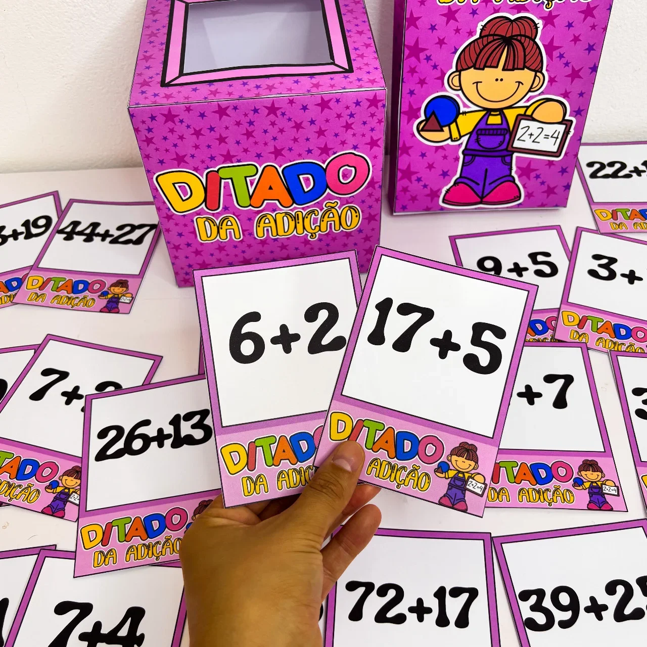 Ditado da Adição – Atividade Lúdica de Matemática com 60 Fichas — Matemática para 1º ano: Atividade lúdica de adição com 60…