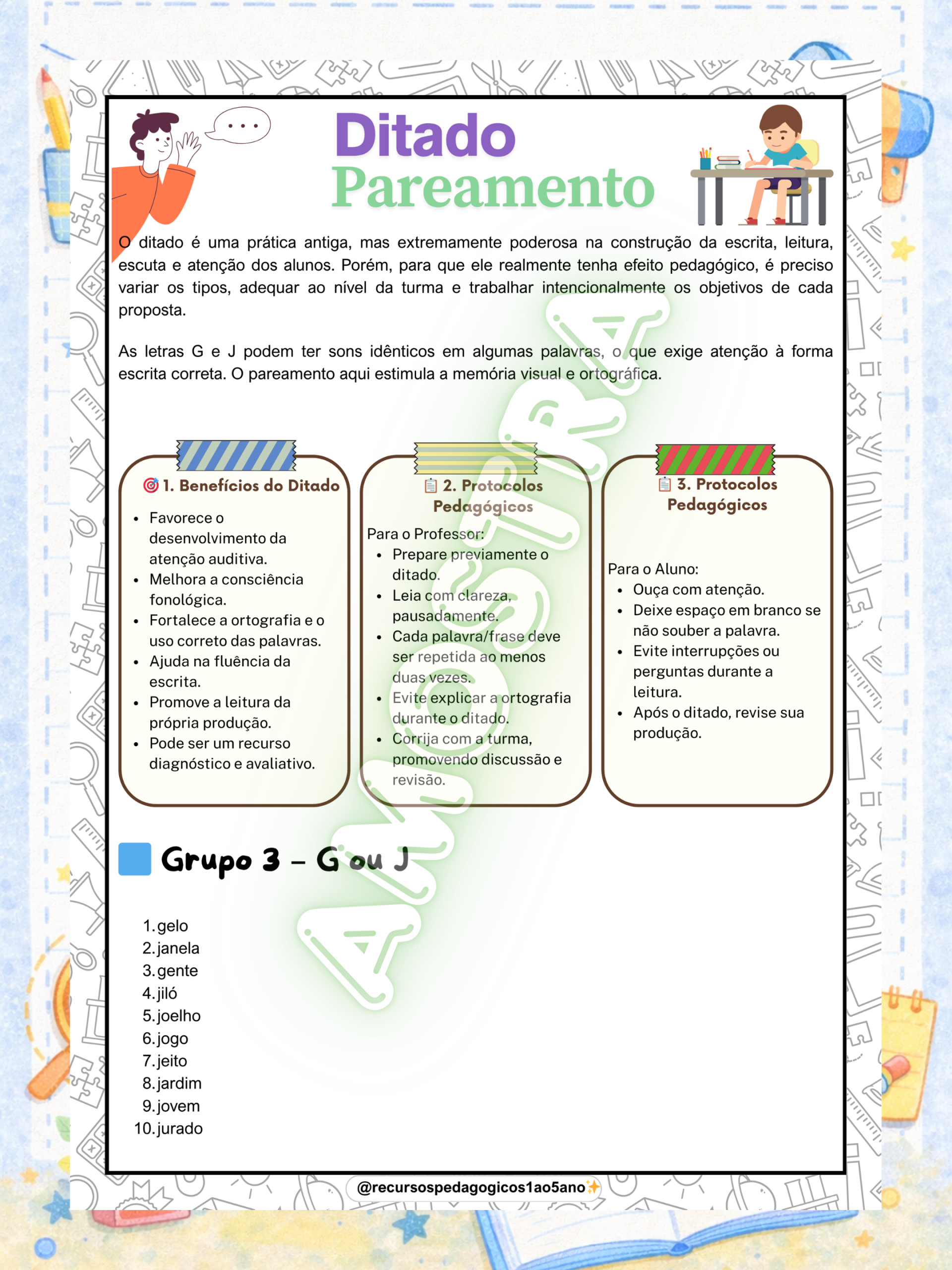 Ditado de pareamento ortográfico – Atividades para alfabetização – Atividade Pedagógica — amostra 6: Ditado de pareamento… Ditado de pareamento ortográfico – Atividades para alfabetização – Atividade Pedagógica — amostra 6: Ditado de pareamento…