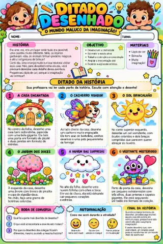Ditado desenhado ensino fundamental 1º a 5º ano — amostra 1: O que é