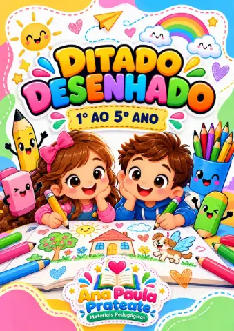 Ditado desenhado ensino fundamental 1º a 5º ano — capa do material