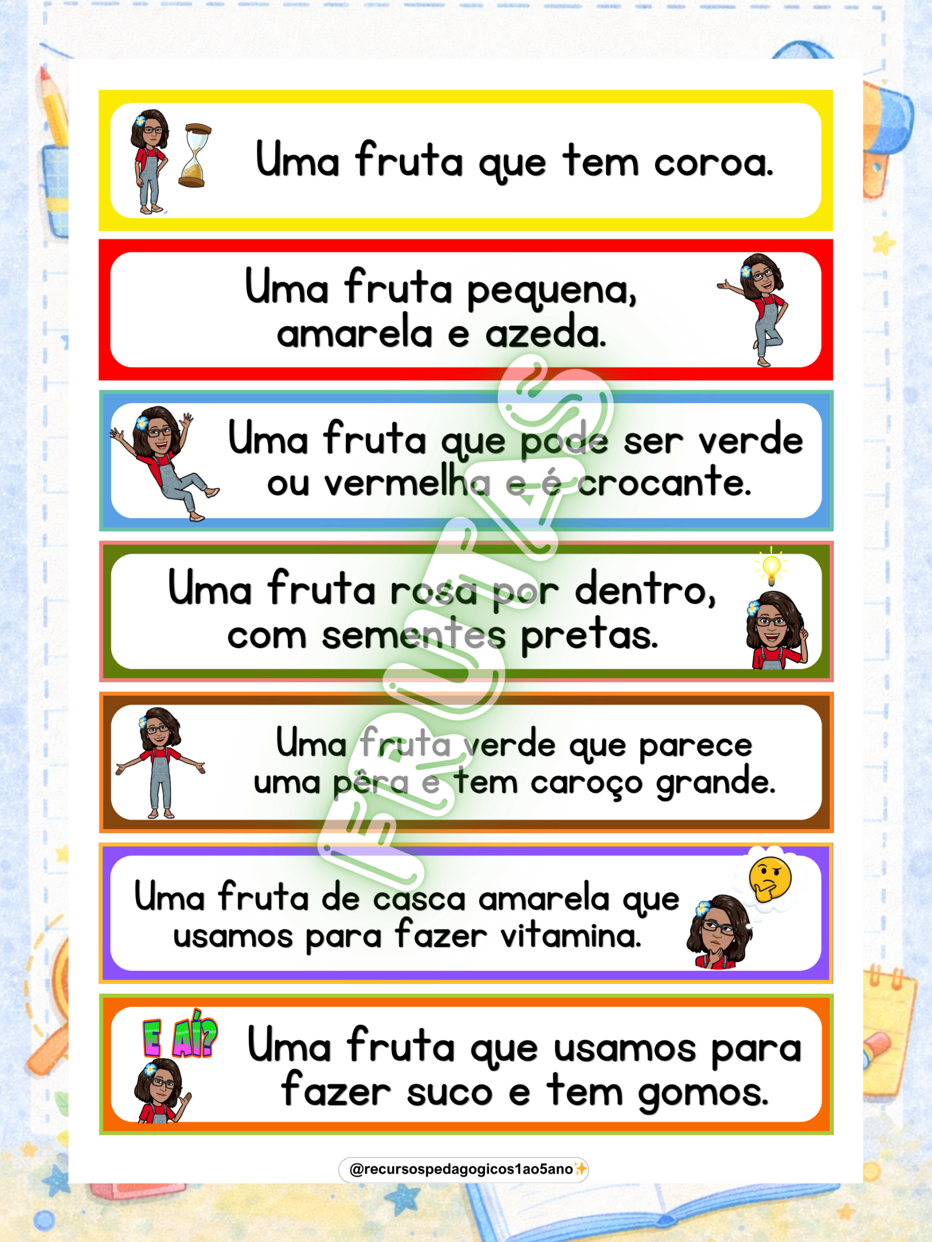 Ditado divertido com adivinhas – PDF para Imprimir | Anos Iniciais e Alfabetização — amostra 7: Ditado divertido com…