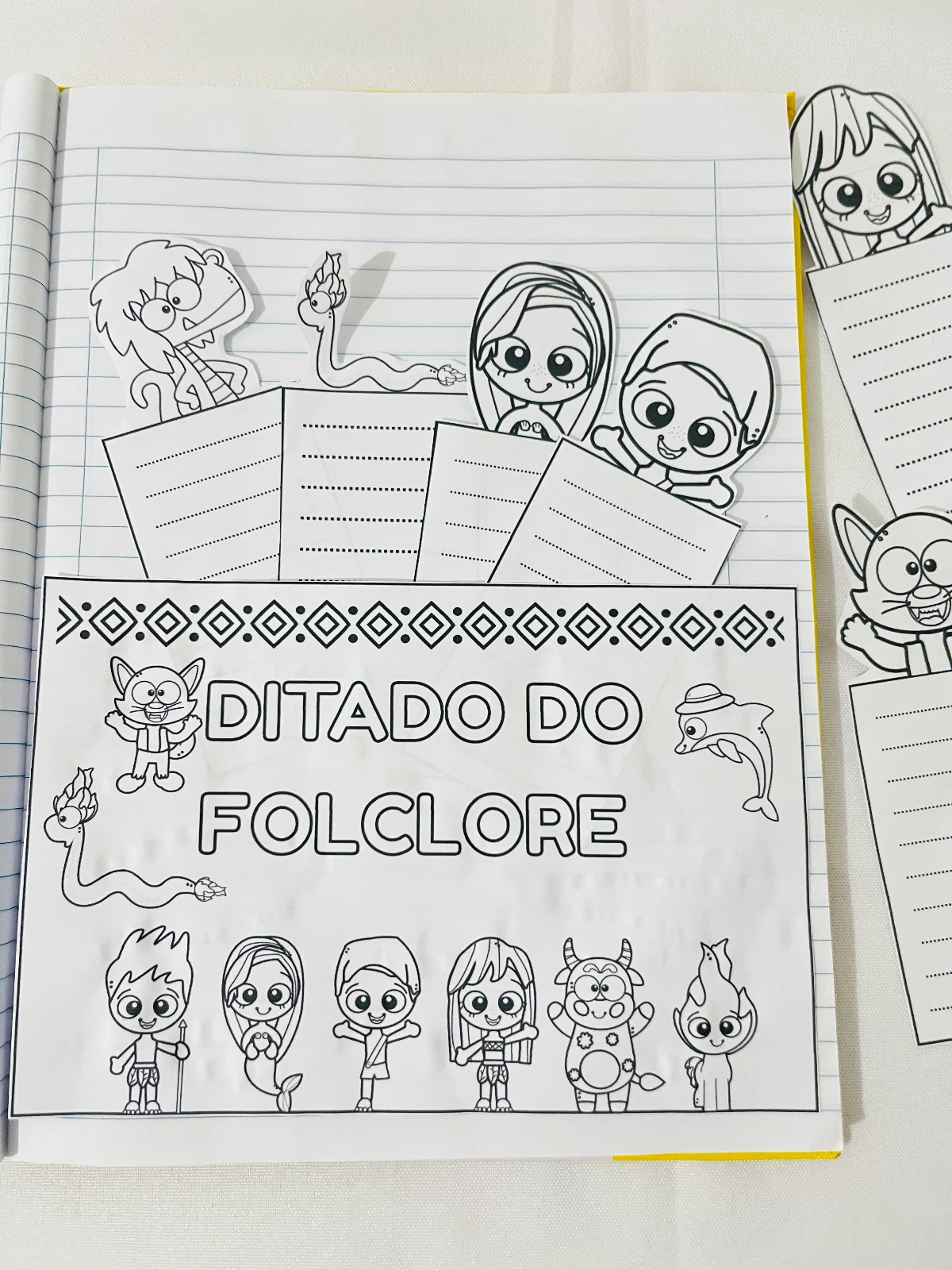 Ditado do Folclore em PDF | Atividade de Leitura e Escrita com Lendas Brasileiras — amostra 3: O Ditado do Folclore é um…