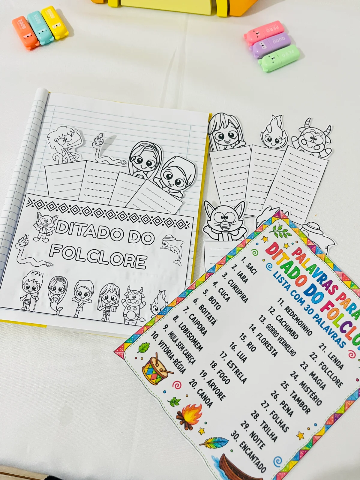 Ditado do Folclore – Material Pedagógico — Alfabetização para Educação Infantil: Ditado do Folclore Um recurso lúdico e…