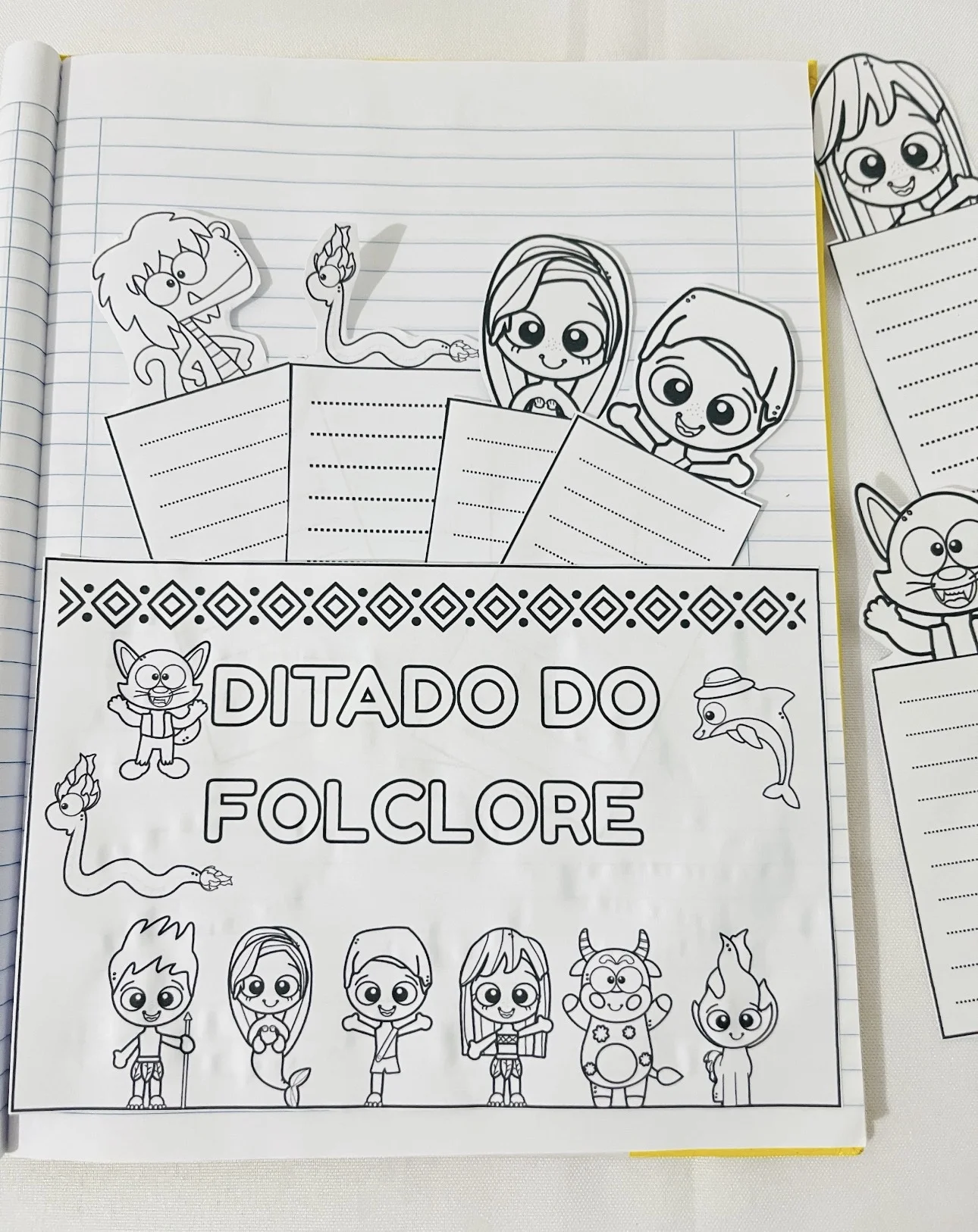 Ditado do Folclore – Atividade de Escrita e Ortografia para Imprimir | PDF — amostra 1: 🌿✨ DITADO DO FOLCLORE ✨🌿 Que tal…