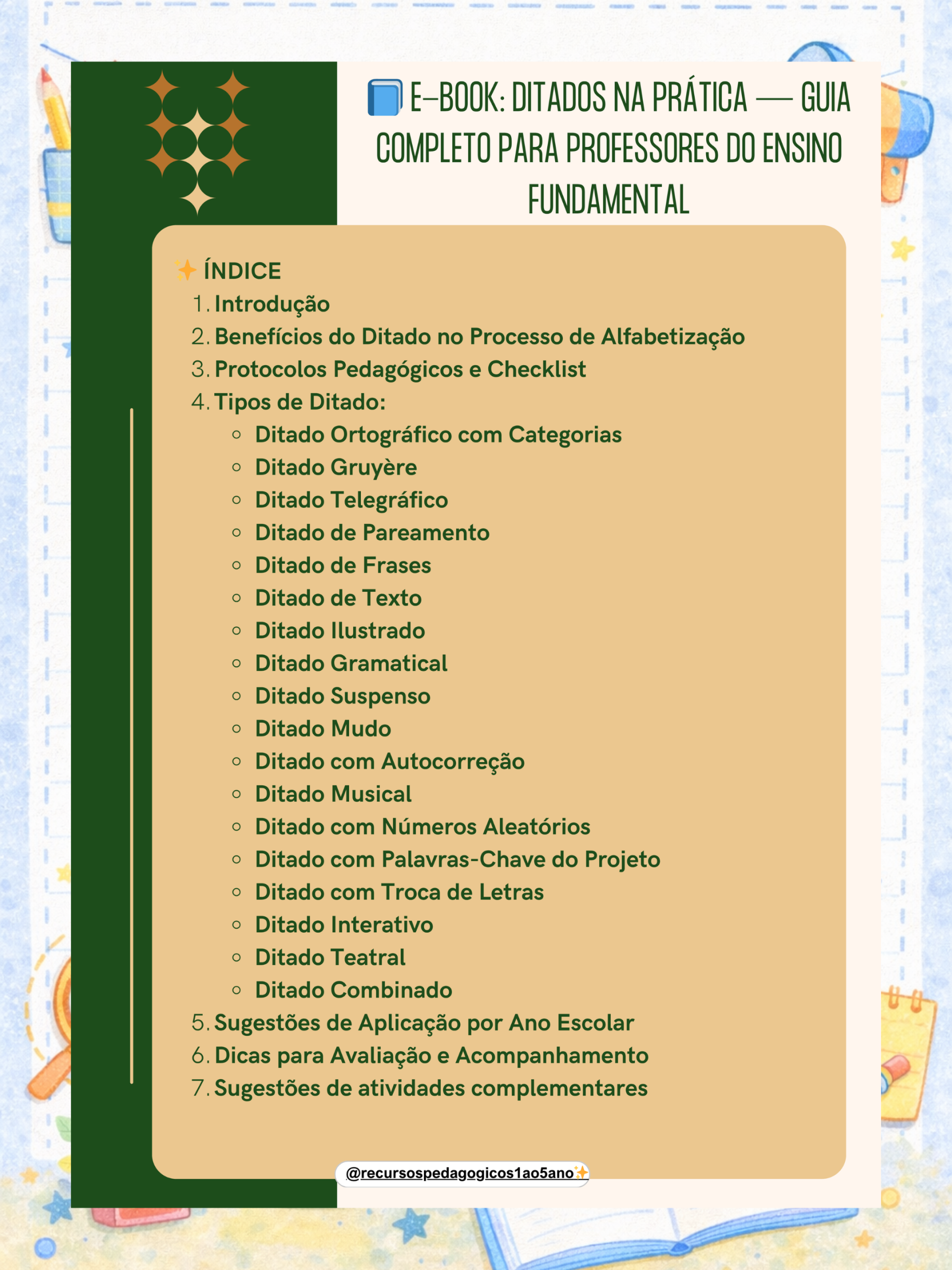 Ditado escolar de texto – Temas do cotidiano 4º e 5º ano – PDF para Imprimir — amostra 6: Ditado de texto – Temas do…