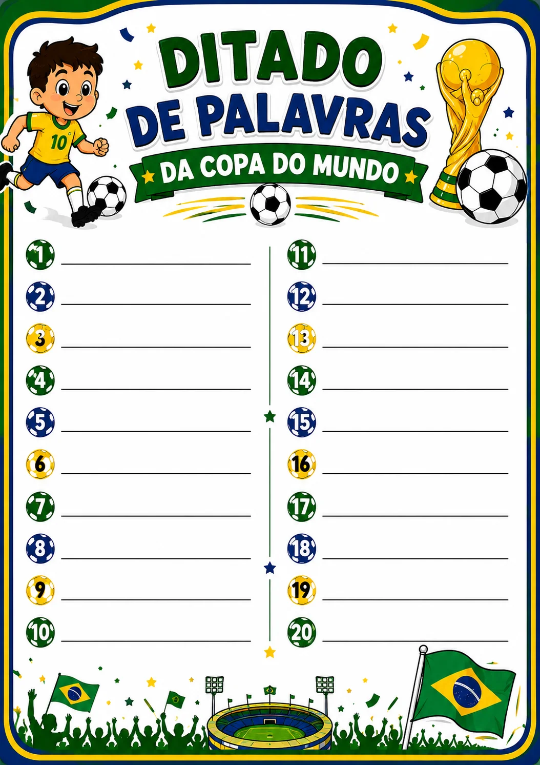 ⚽🏆 DITADO ESTOURADO DA COPA DO MUNDO – FUNDAMENTAL I 🏆⚽ — amostra 3: ⚽🏆 DITADO ESTOURADO DA COPA DO MUNDO – FUNDAMENTAL…