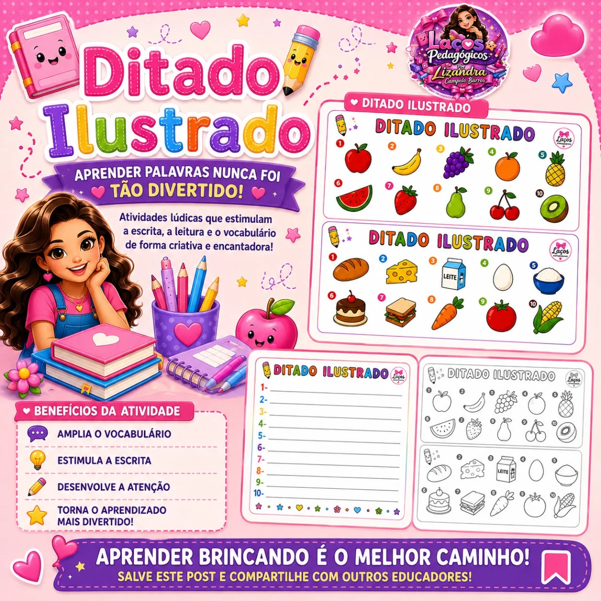 Ditado Ilustrado: Alfabetização Anos Iniciais — Alfabetização para Educação Infantil: O Ditado Ilustrado foi desenvolvido…