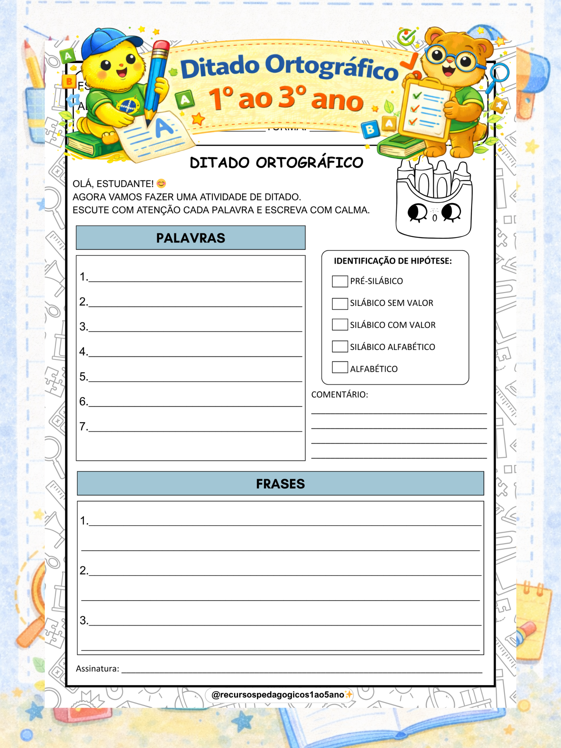 Ditado Ortográfico para 1º, 2º e 3º ano + Brinde | Alfabetização — amostra 1: Sobre o Ditado Ortográfico para 1º, 2º e 3º…