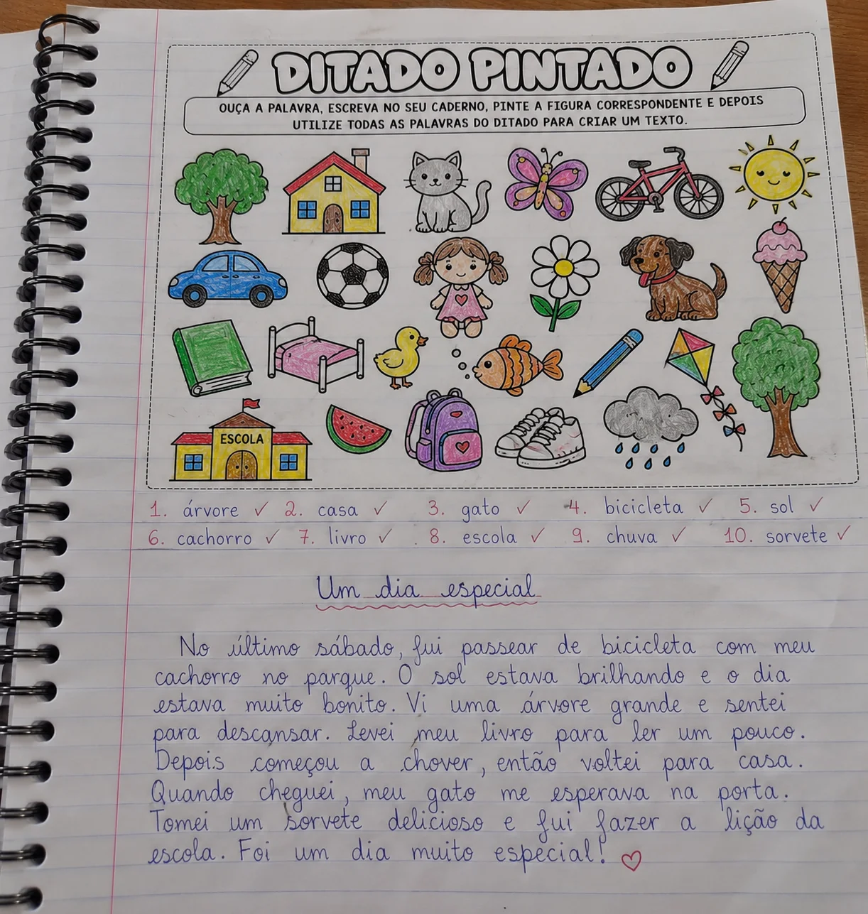 Ditado Ilustrado para Alfabetização | Atividade 1º ao 5º Ano — amostra 4: Ditado ilustrado para 1º ao 5º ano com fichas de…
