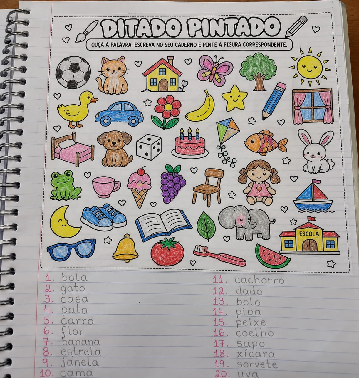 Ditado Ilustrado para Alfabetização | Atividade 1º ao 5º Ano — capa do material