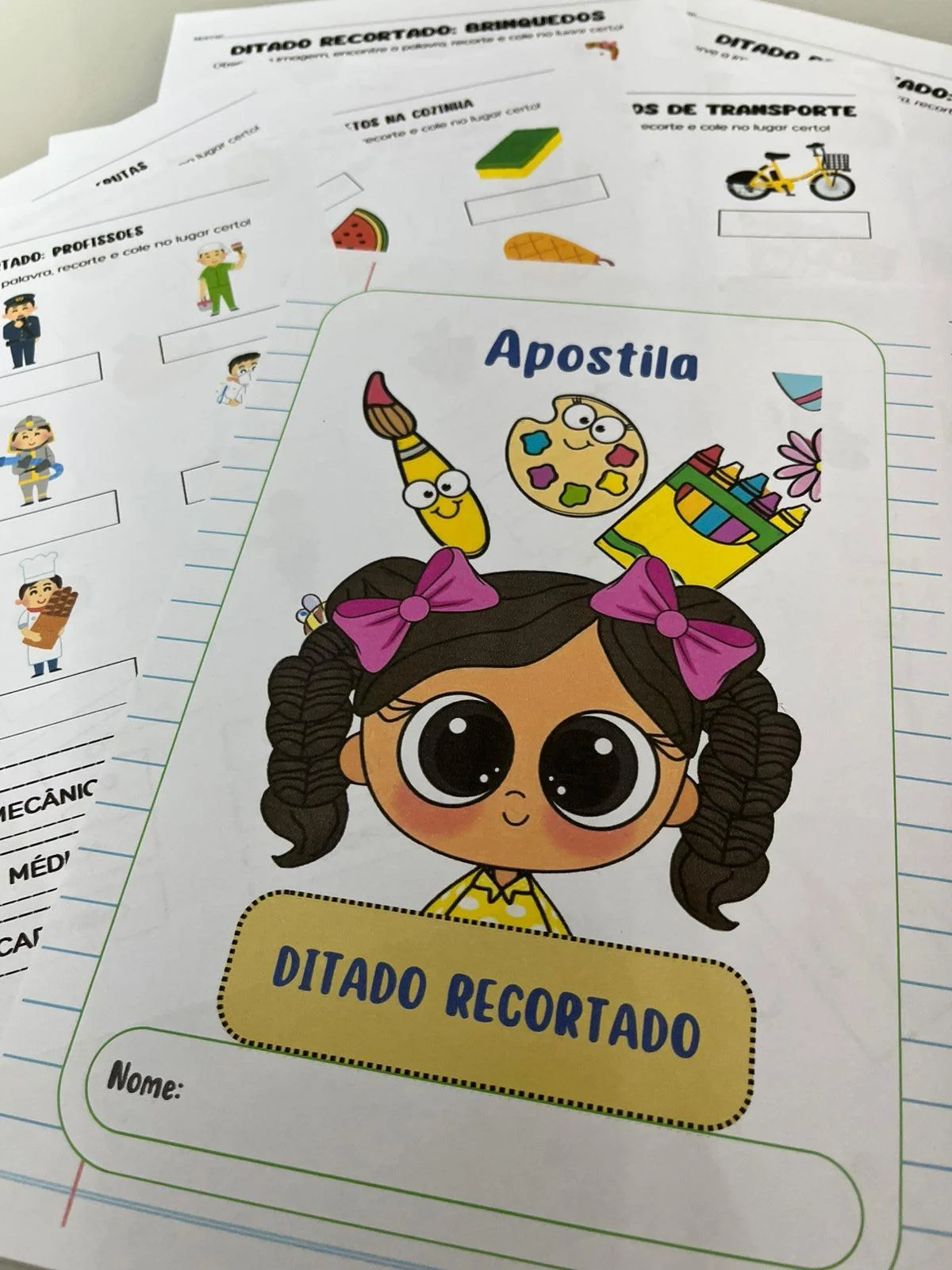 DITADO RECORTADO – Atividades para Imprimir — amostra 1: DITADO RECORTADO