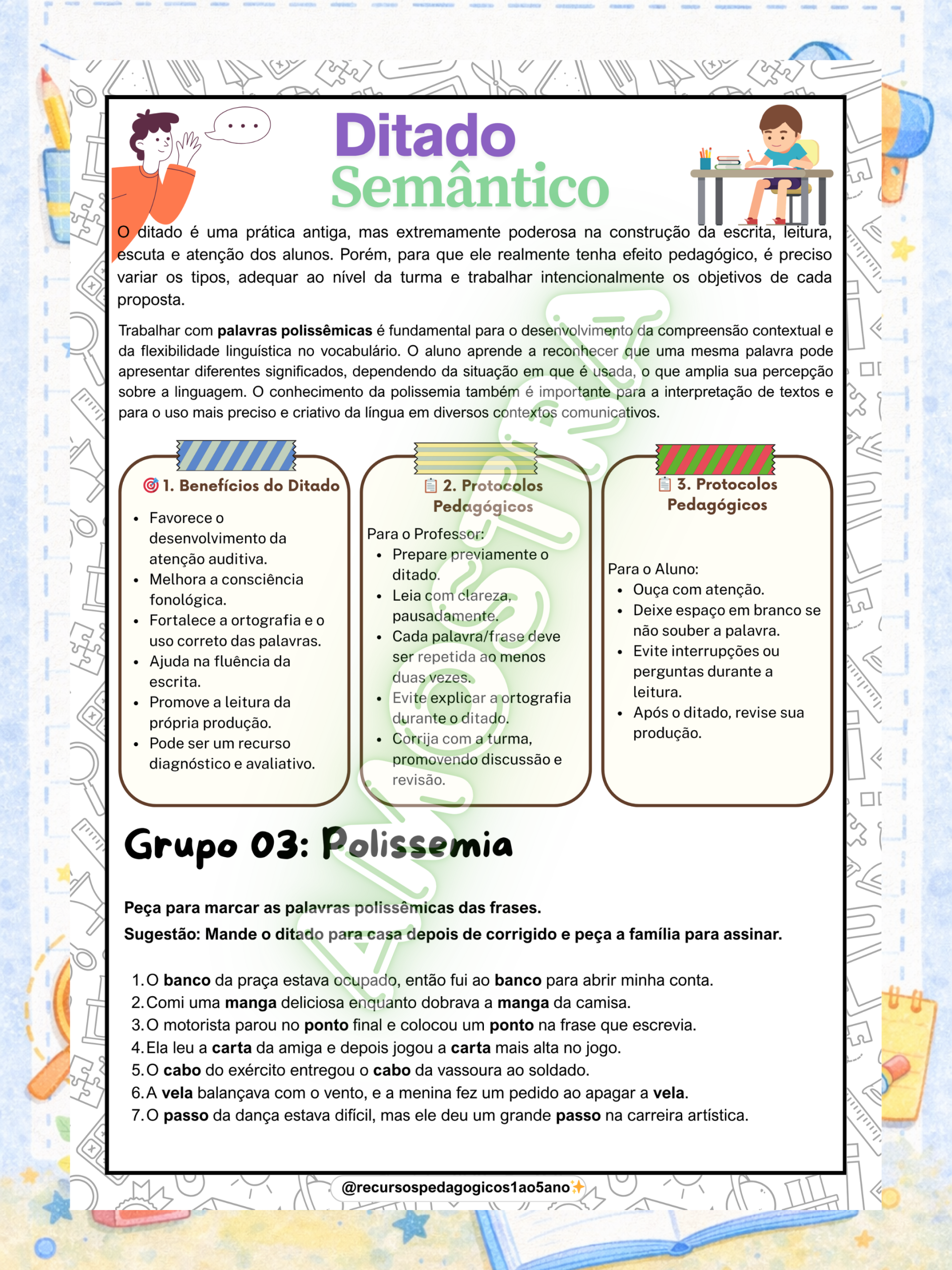 Ditado semântico – Grupos semânticos + Fichas de produção e gêneros textuais — amostra 2: Sobre o Ditado semântico – Grupos… Ditado semântico – Grupos semânticos + Fichas de produção e gêneros textuais — amostra 2: Sobre o Ditado semântico – Grupos…