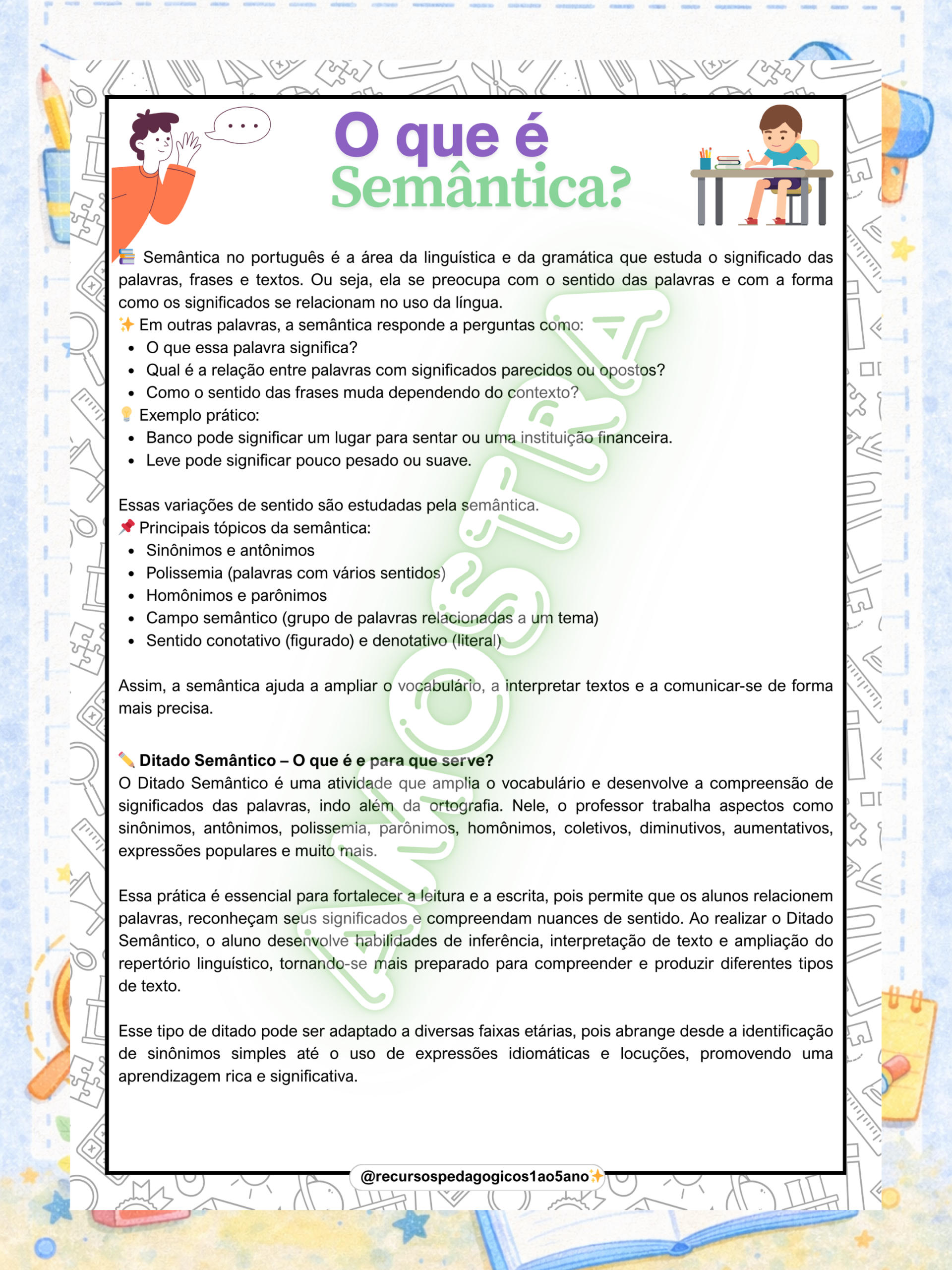 Ditado semântico – Grupos semânticos + Fichas de produção e gêneros textuais — amostra 7: Ditado semântico – Grupos… Ditado semântico – Grupos semânticos + Fichas de produção e gêneros textuais — amostra 7: Ditado semântico – Grupos…