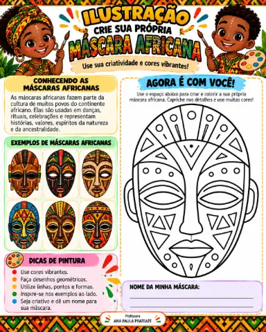 DIVERSIDADE CULTURAL - CULTURA AFRICANA 5ºANO — amostra 2: O que vem no material
