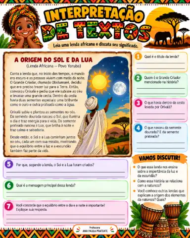 DIVERSIDADE CULTURAL - CULTURA AFRICANA 5ºANO — amostra 4: Para quem é indicado