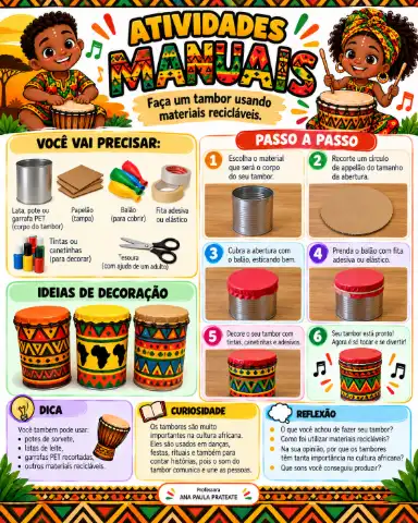 DIVERSIDADE CULTURAL - CULTURA AFRICANA 5ºANO — amostra 6: Apresente a diversidade cultural africana com propostas de…