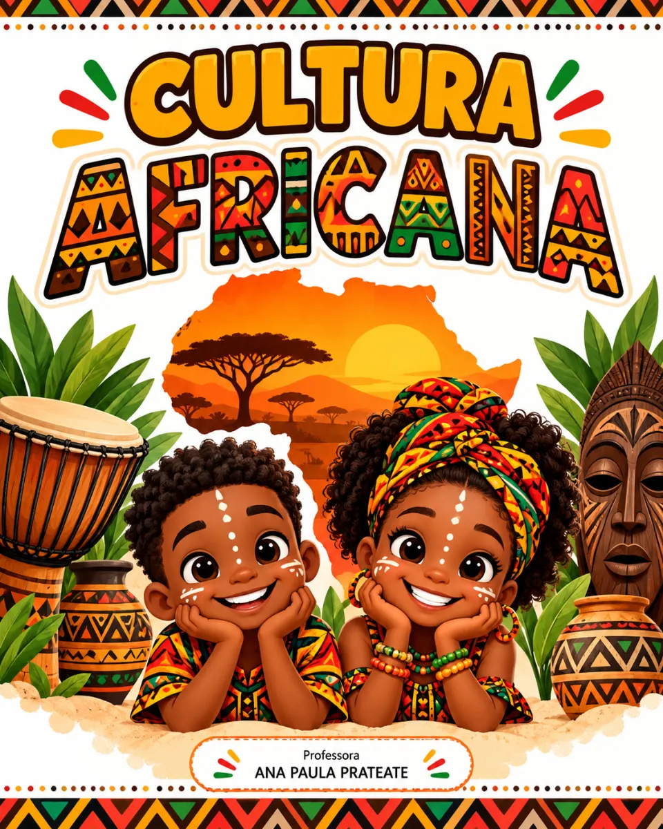 DIVERSIDADE CULTURAL - CULTURA AFRICANA 5ºANO — Atividades para 5º ano: Apresente a diversidade cultural africana com…