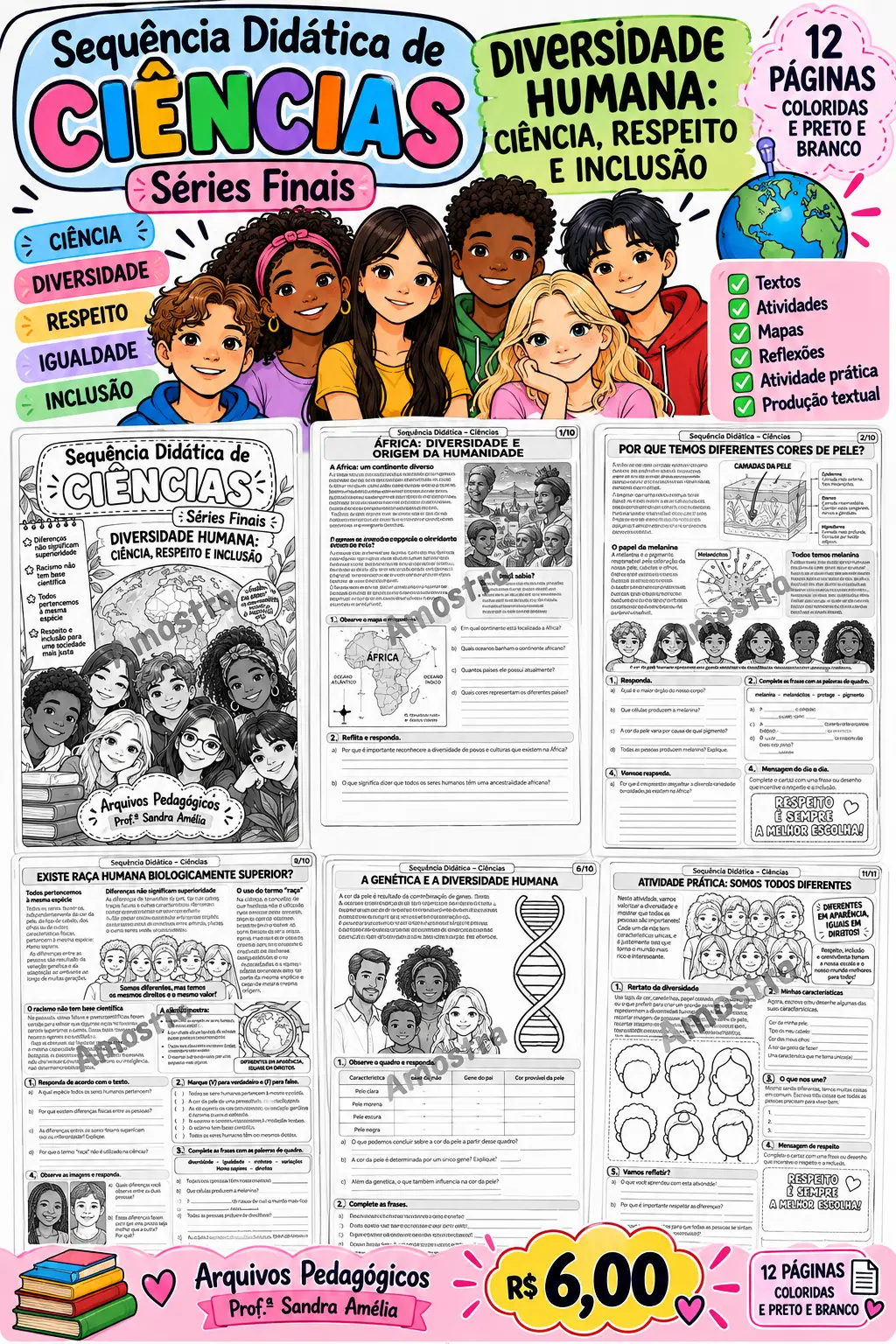 Diversidade Humana: Ciência, Respeito e Inclusão — capa do material