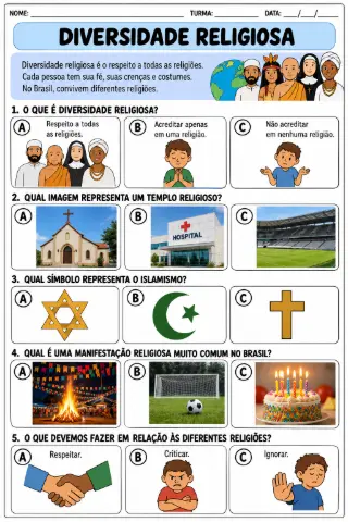 DIVERSIDADE RELIGIOSA — capa do material