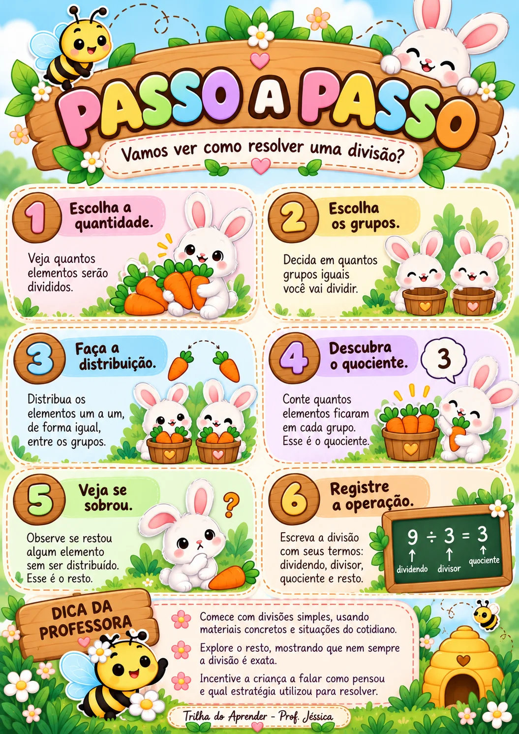 DIVISÃO COM BICHINHOS 🐶🐱🐰 Aprenda brincando — amostra 4: Divisão com Bichinhos 🐾 Material lúdico e visual para…