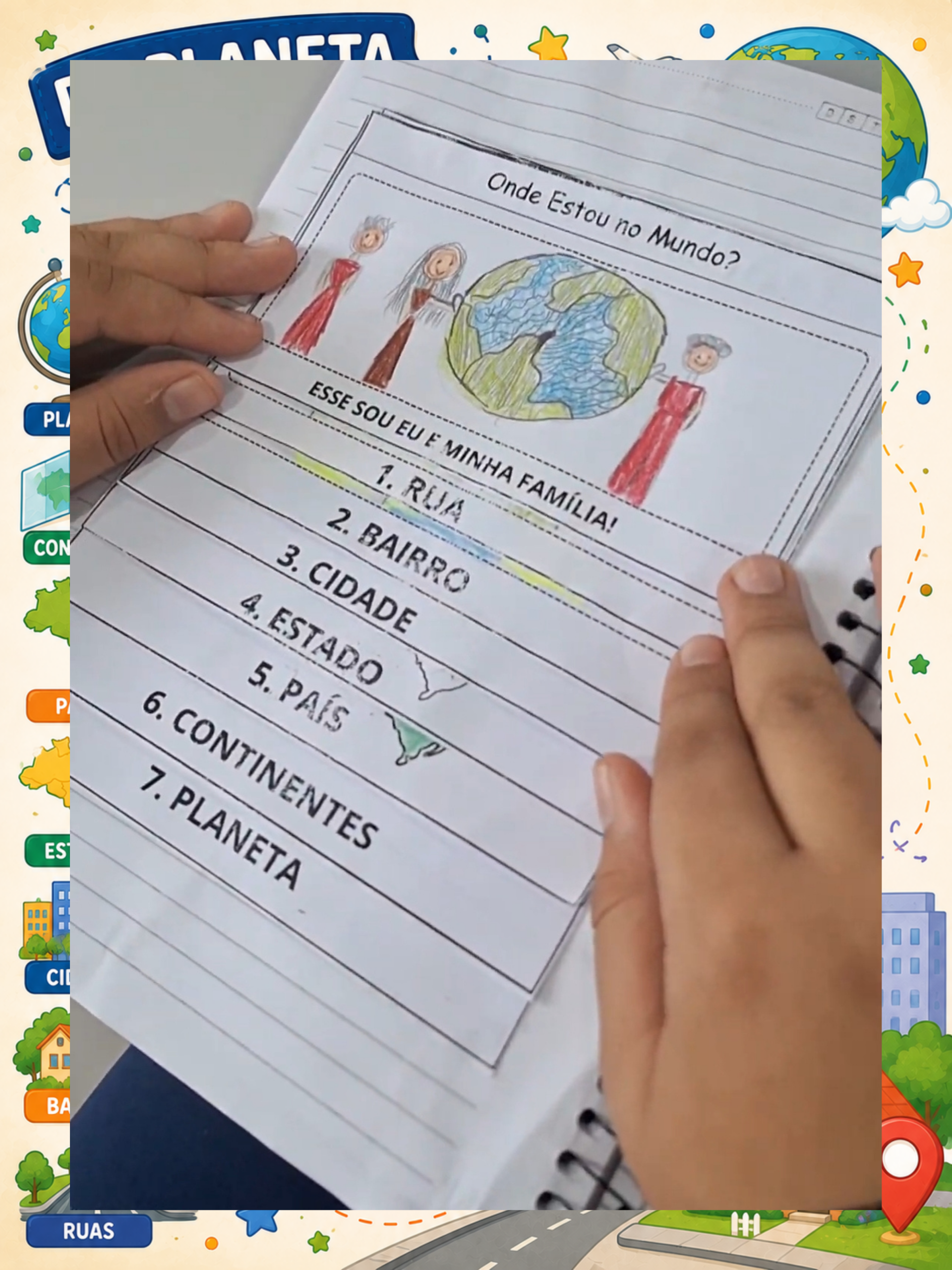 Do Planeta aos Continentes, Países, Estados, Cidades, Bairros e Ruas + DIA DA TERRA | 5º ano — amostra 1: 🌎📚 Dia da Terra…