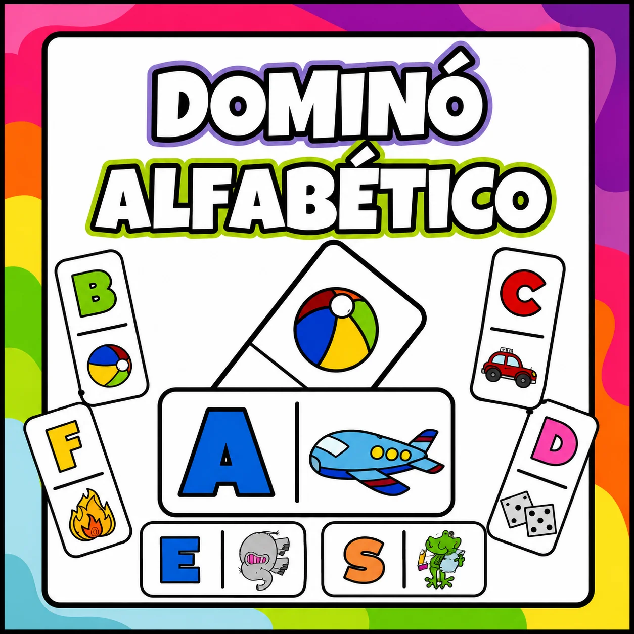 Dominó Alfabético – Aprendizado Divertido e Eficiente Em PDF! — Alfabetização para Educação Infantil: Dominó alfabético com…