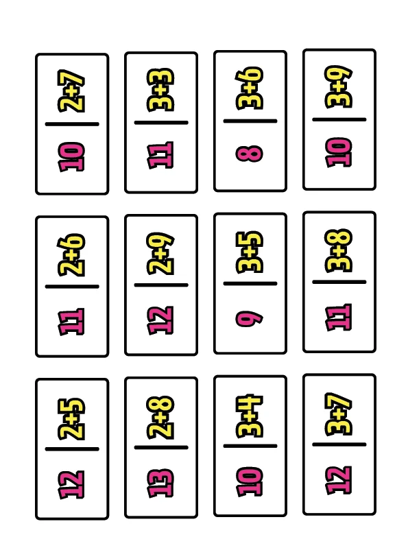 🎲 DOMINÓ DA ADIÇÃO — matemática brincando e aprendendo! — amostra 1: Com o Dominó da Adição , os alunos precisam calcular…