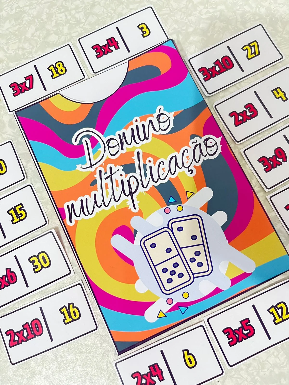 Dominó da Multiplicação – Jogo da Tabuada para Imprimir — amostra 1: Jogo pedagógico para trabalhar multiplicação e tabuada…