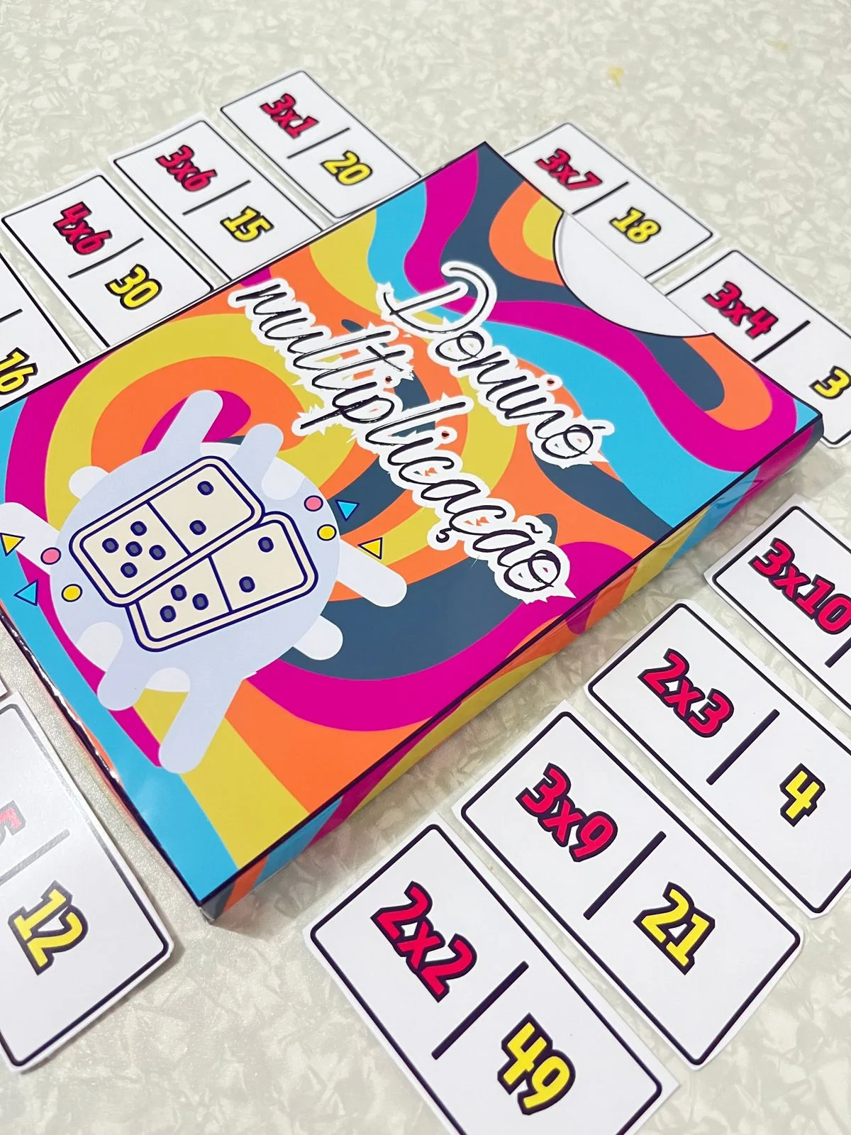 Dominó da Multiplicação-Jogo para Series Iniciais — amostra 2: Jogo de dominó com operações de multiplicação para praticar…