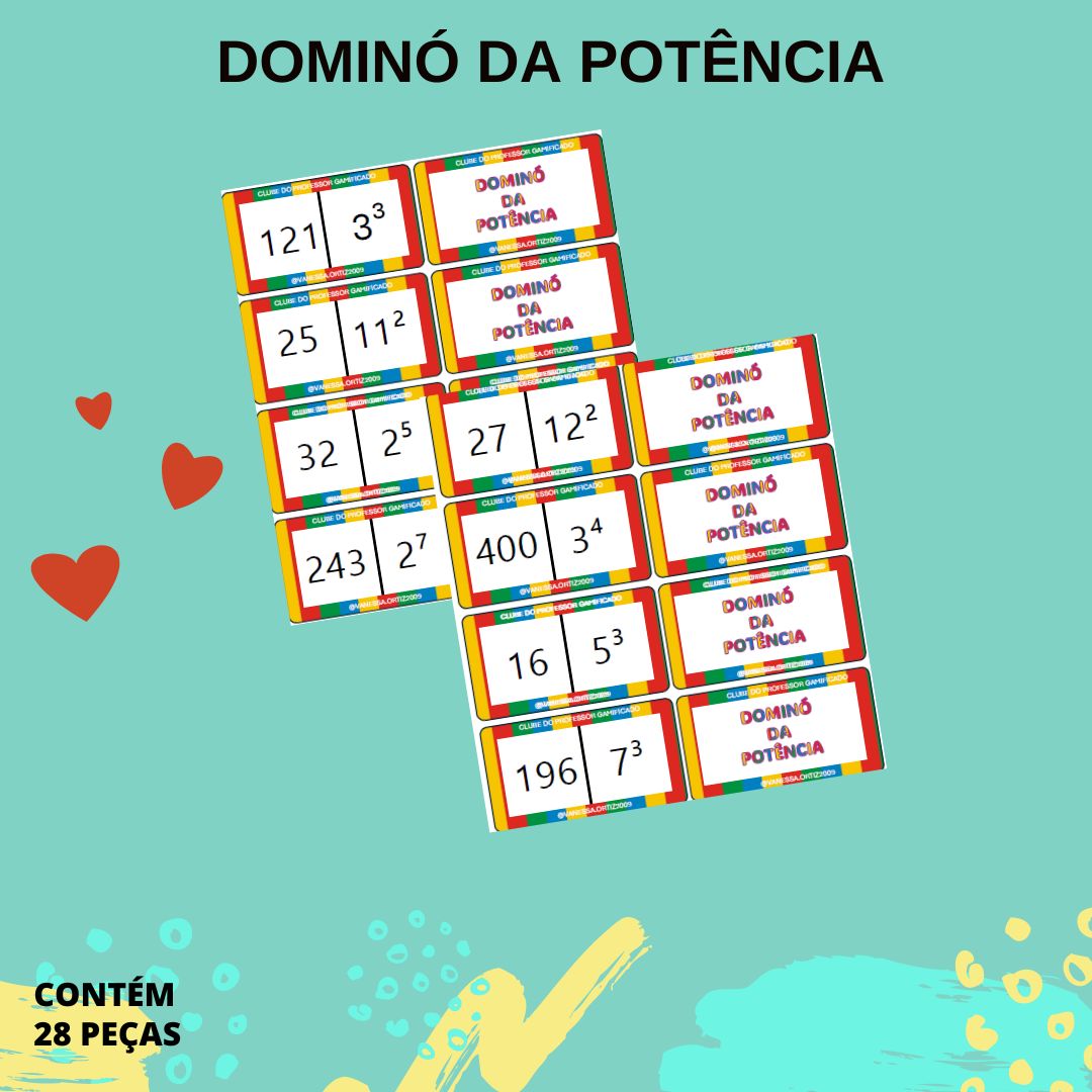 Dominó da potência – PDF para Imprimir — capa do material