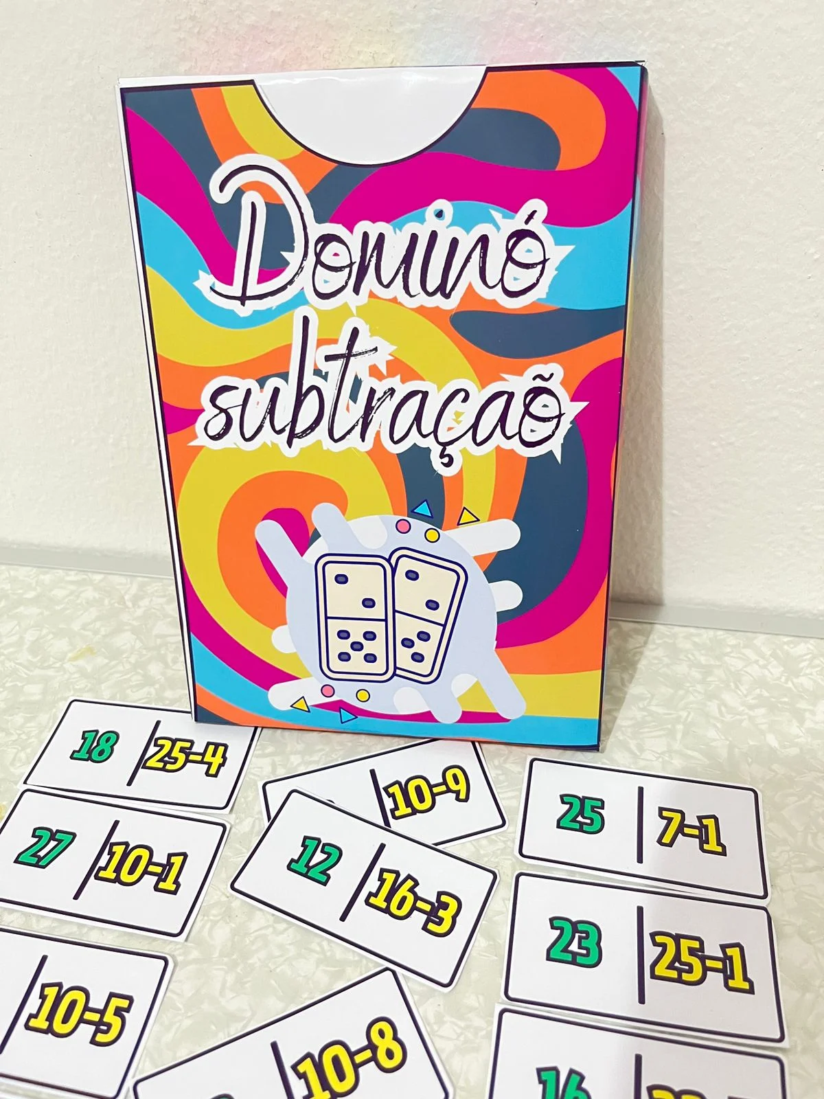 Dominó da Subtração – Jogo Matemático para Aprender Brincando — amostra 1: Jogo pedagógico de subtração para trabalhar…