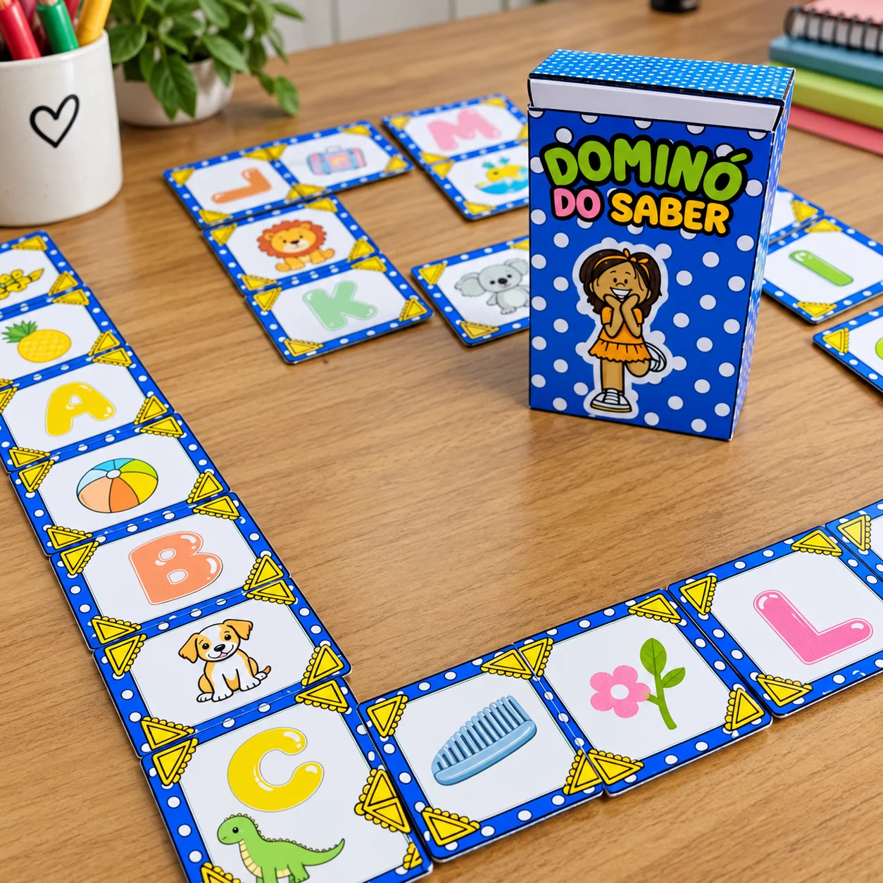 Dominó das Letras e Figuras para Alfabetização — amostra 1: Uma proposta divertida para tornar a aprendizagem das letras e…