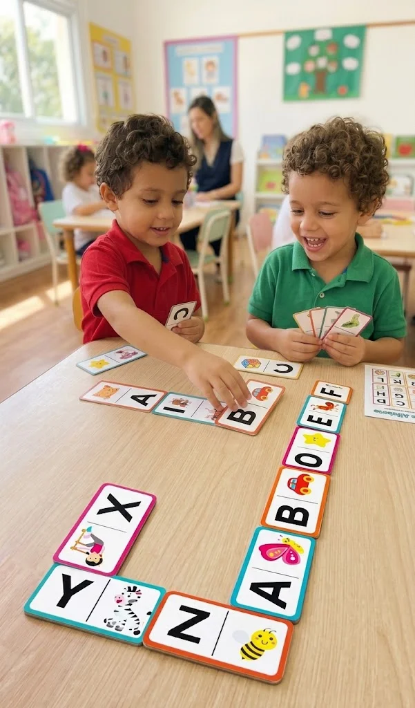 DOMINÓ DAS LETRAS- Jogo de Alfabetização para Educação Infantil — amostra 1: Jogo educativo para reconhecer letras,…