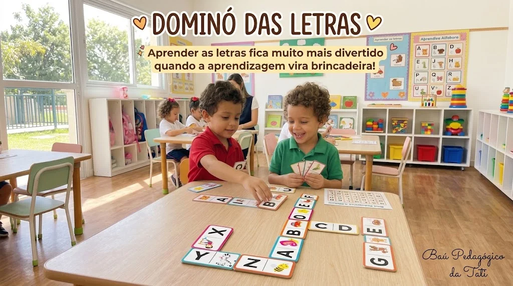 DOMINÓ DAS LETRAS- Jogo de Alfabetização para Educação Infantil — capa do material